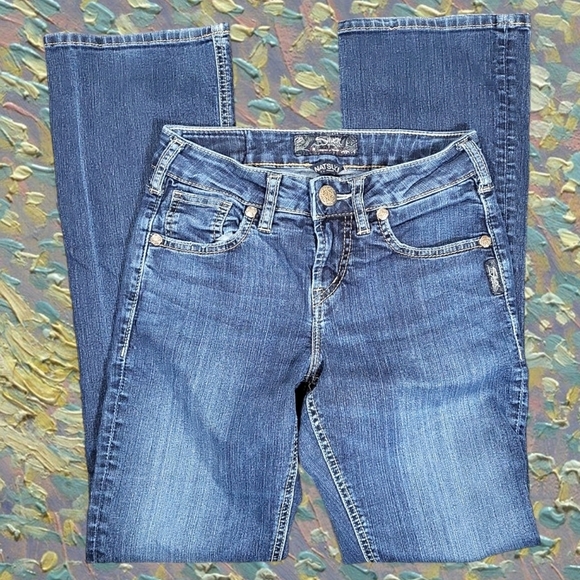 Silver Natsuki Slim-fit Low-rise Bootcut Jeans - Picture 2 of 7